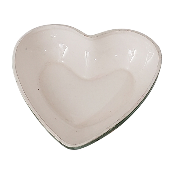 VTG Royal Sealy Japan Heart Trinket Dish Green Pink Roses CottageCore Decor - Picture 6 of 8